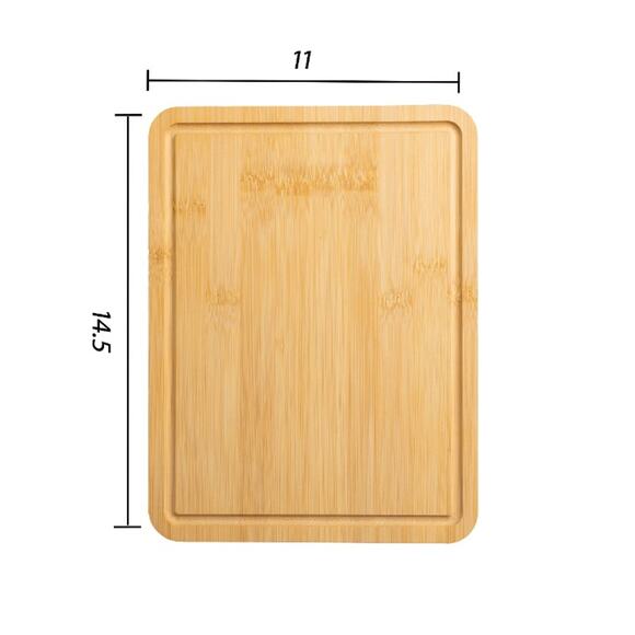 Mainstays 11" x 14.5" Non-slip Bamboo Cutting Board, 100% Natural Bamboo Color - Picture 4 of 6